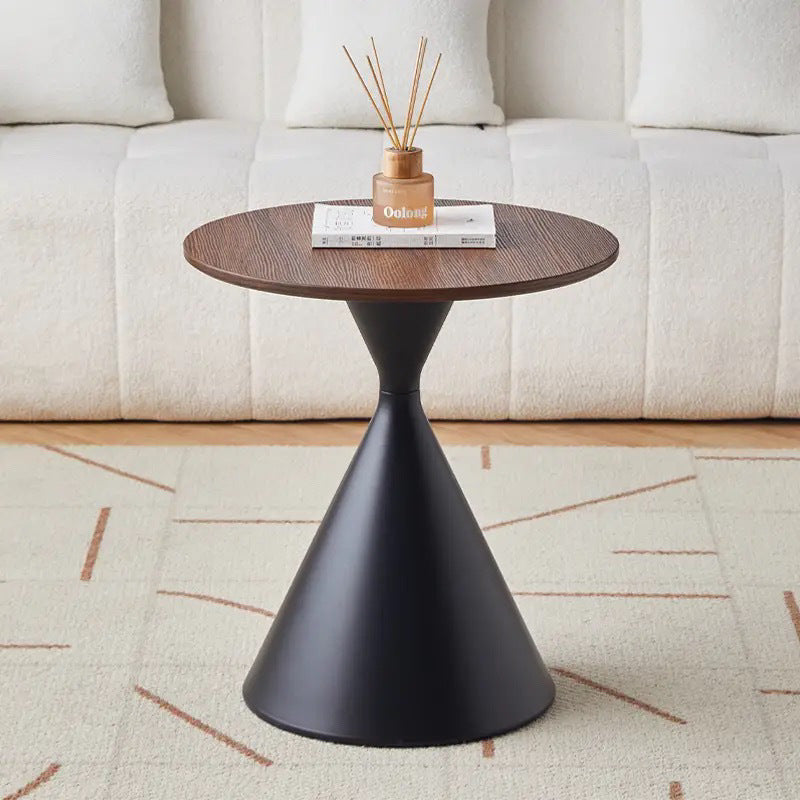 wood dinner/tea table in circle shape for guest house with high quality for sale