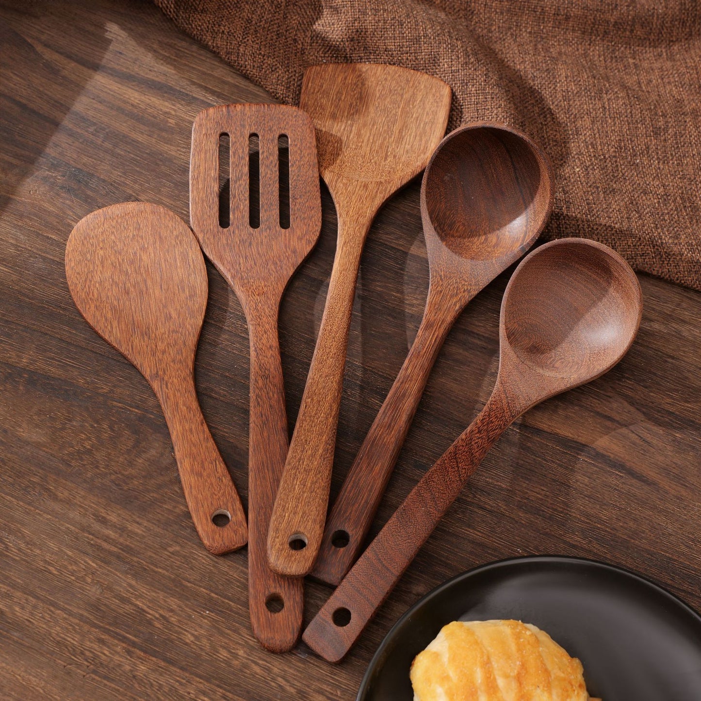 acacia mangium wood spoon/scoop/tableware for kitchen/restaurant/hotel