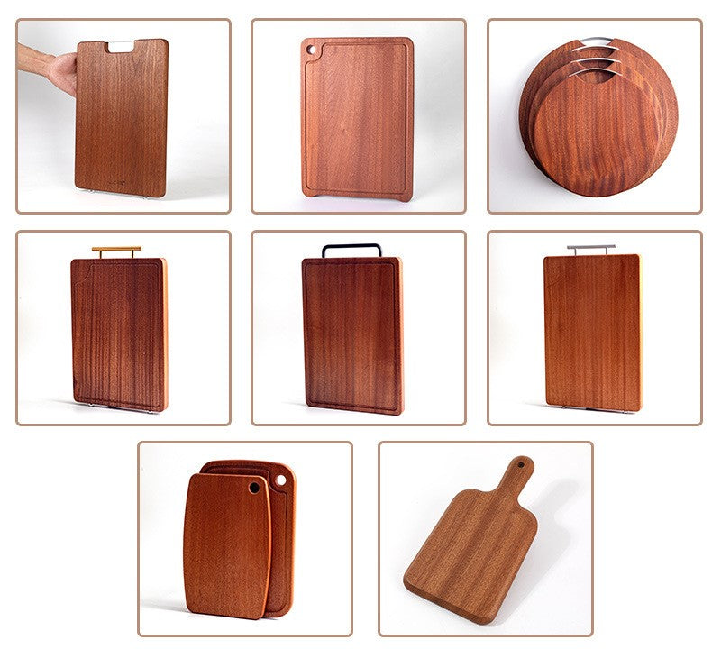 nauclea officinalis/African padauk/sapele/ebony wood chopping/cutting board for kitchen/restaurant/hotel