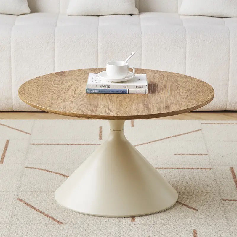 wood dinner/tea table in circle shape for guest house with high quality for sale