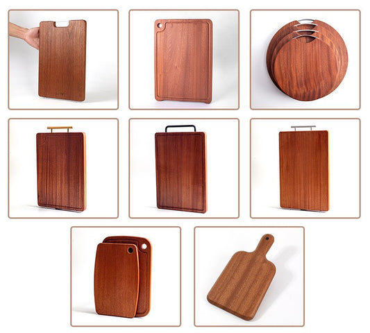 nauclea officinalis/African padauk/sapele/ebony wood chopping/cutting board for kitchen/restaurant/hotel