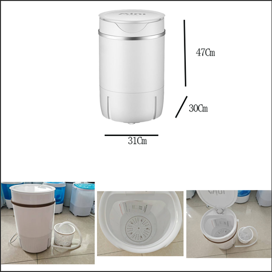 indoor mini portable washing machine with a cylinder bucket for baby clothes or adult use