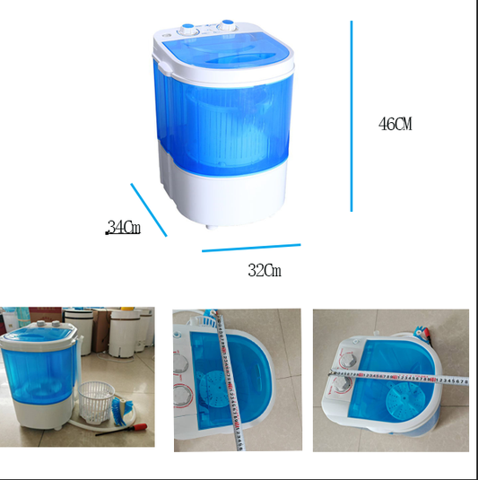 mini portable/mobile washing machine with transparent bucket for baby clothes or adult underwear use