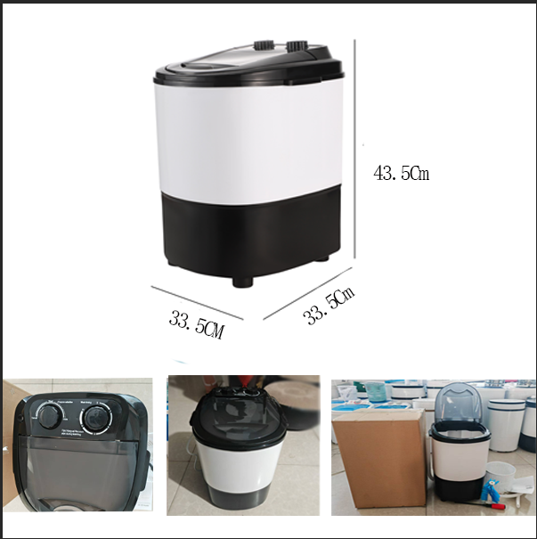 mini portable washing machine with black&white bucket for home use on sale